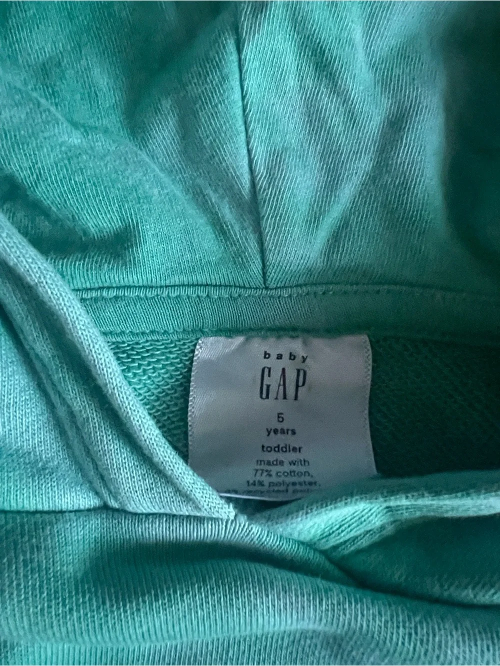 GAP Kids Teal Tie Dye Hooded Pullover Sweatshirt